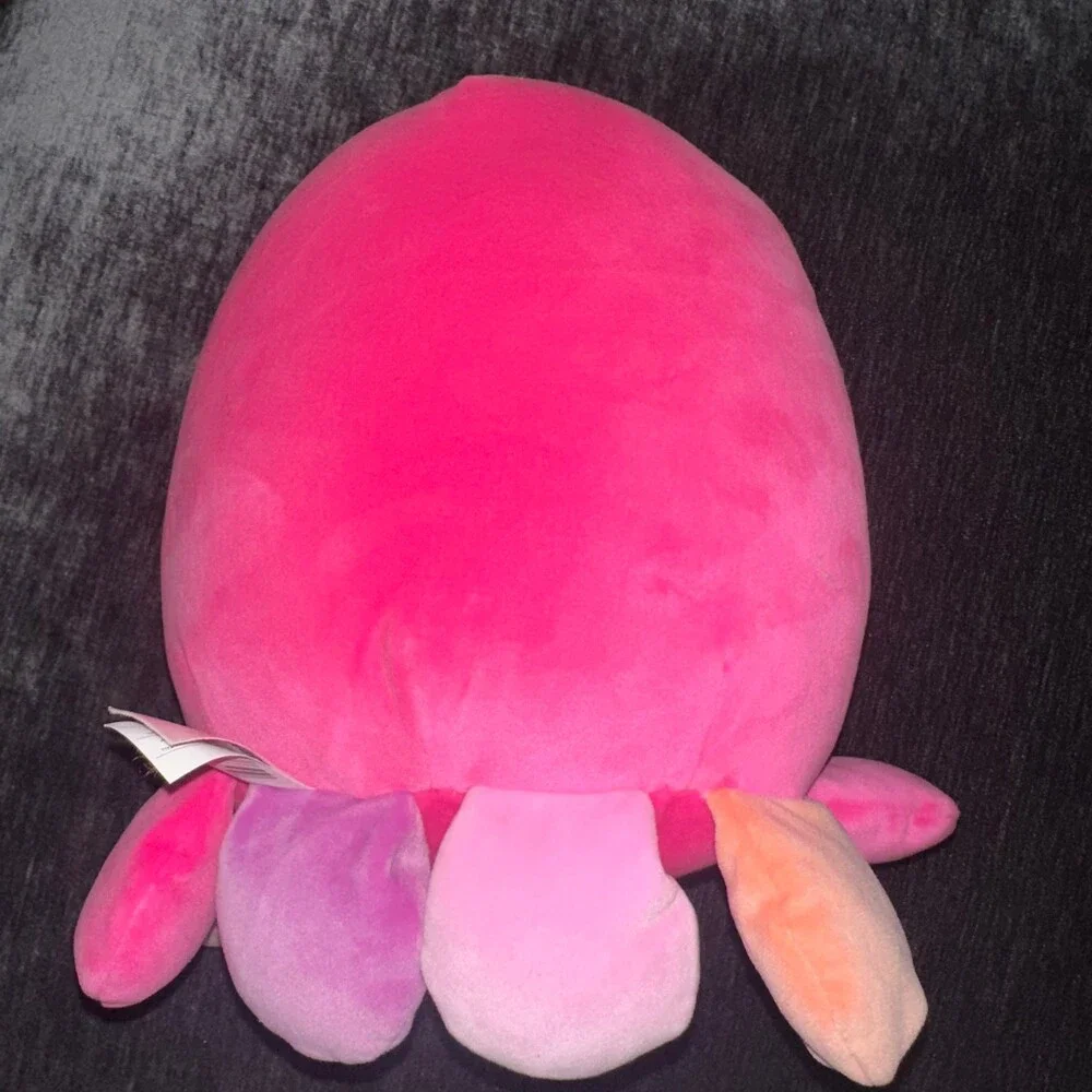 Squishmallow Pink Octopus Plush Stuffed Animal Soft Toy with Bow